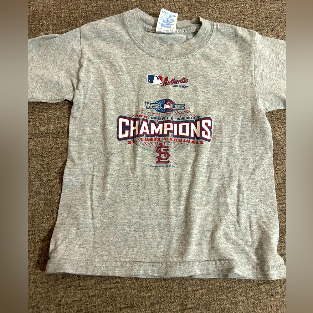 St Louis Cardinals Gray Champions Kids T-Shirt vintage! Boy 2T